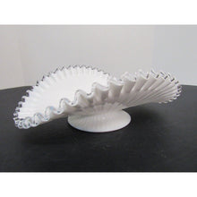 Fenton Banana Stand ~ Milk Glass SilverCrest ~ Length: 12 1/4